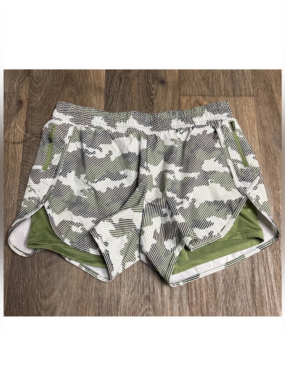 Avia Women's Camo Print Performance Lined Running ShortsActive Athleisure M 8-10